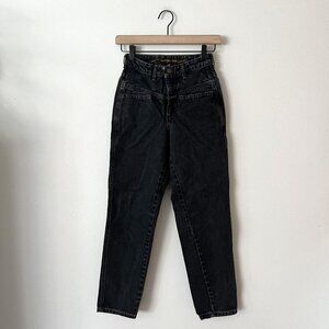 Vintage Marithe Francois Girbaud Black High Rise Tapered Mom Jeans Size 1/2
